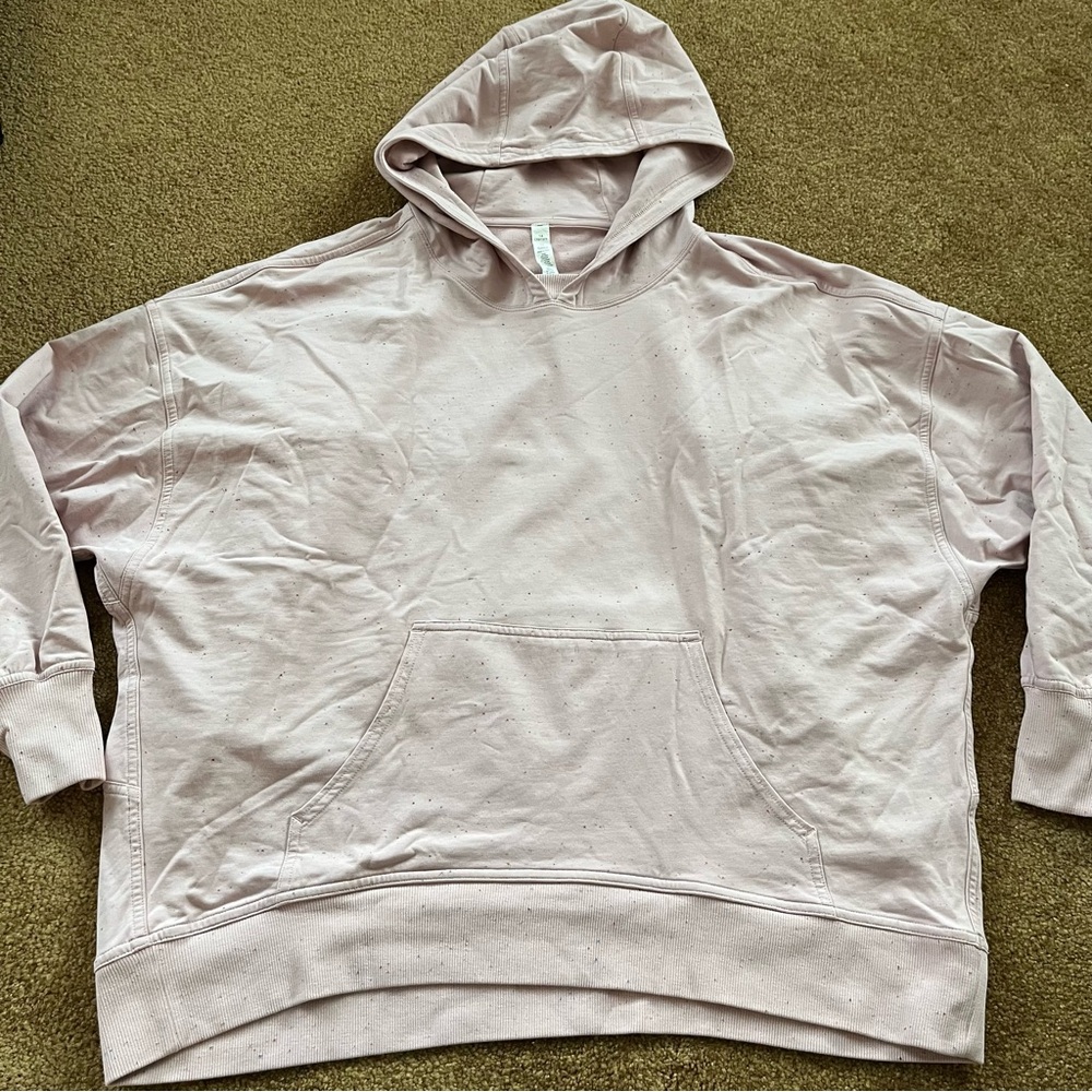 🍋 Lululemon Pefectly Oversized Hoodie In Porcelain Pink Confetti. Size 14🍋